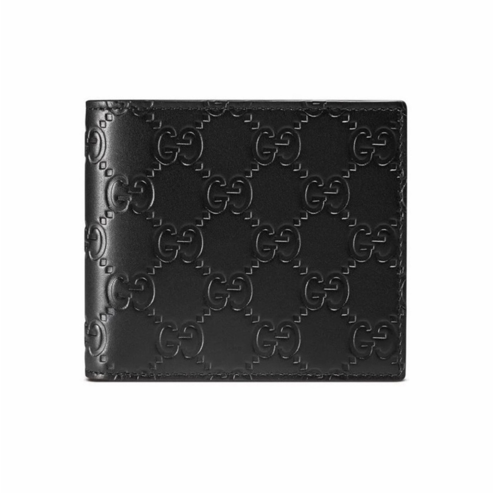 Gucci Black Embossed GG Leather Wallet w/box and dust bag